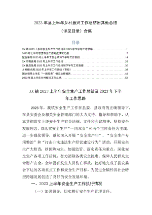 2023年县上半年乡村振兴工作总结附其他总结（详见目录）合集.docx