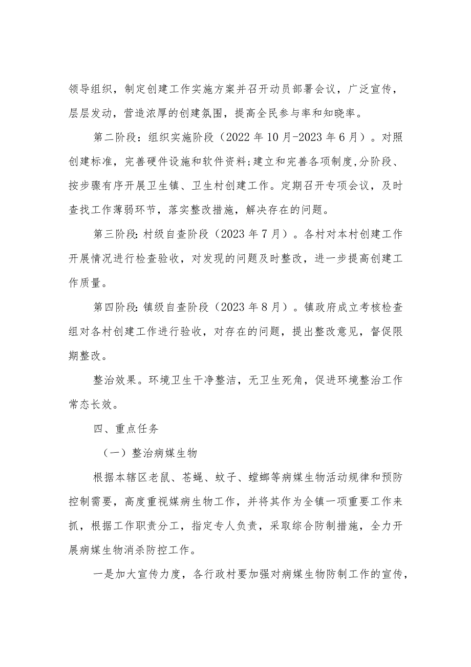 XX镇创建省级卫生镇、卫生村工作实施方案.docx_第2页