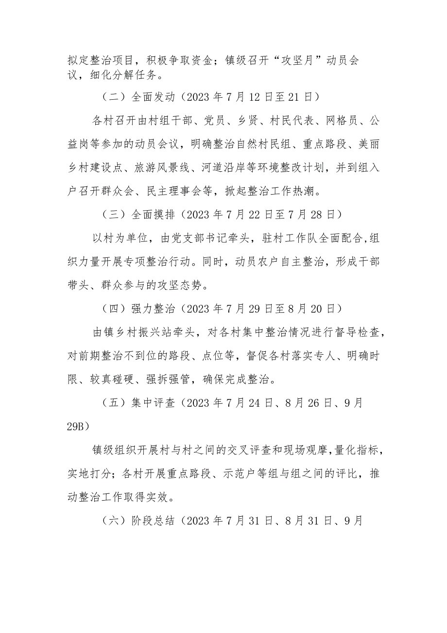 XX镇全面加强乡村建设 深入推进农村人居环境整治专项行动方案.docx_第2页