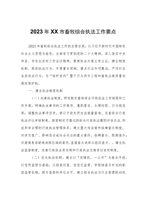 2023年XX市畜牧综合执法工作要点.docx