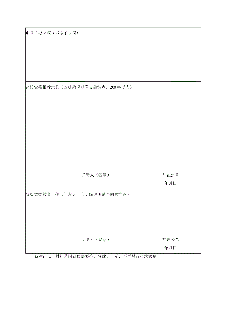 XX理工大学研究生样板党支部推荐表.docx_第2页