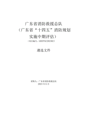 广东省消防救援总队广东省“十四五”消防规划实施中期评估.docx