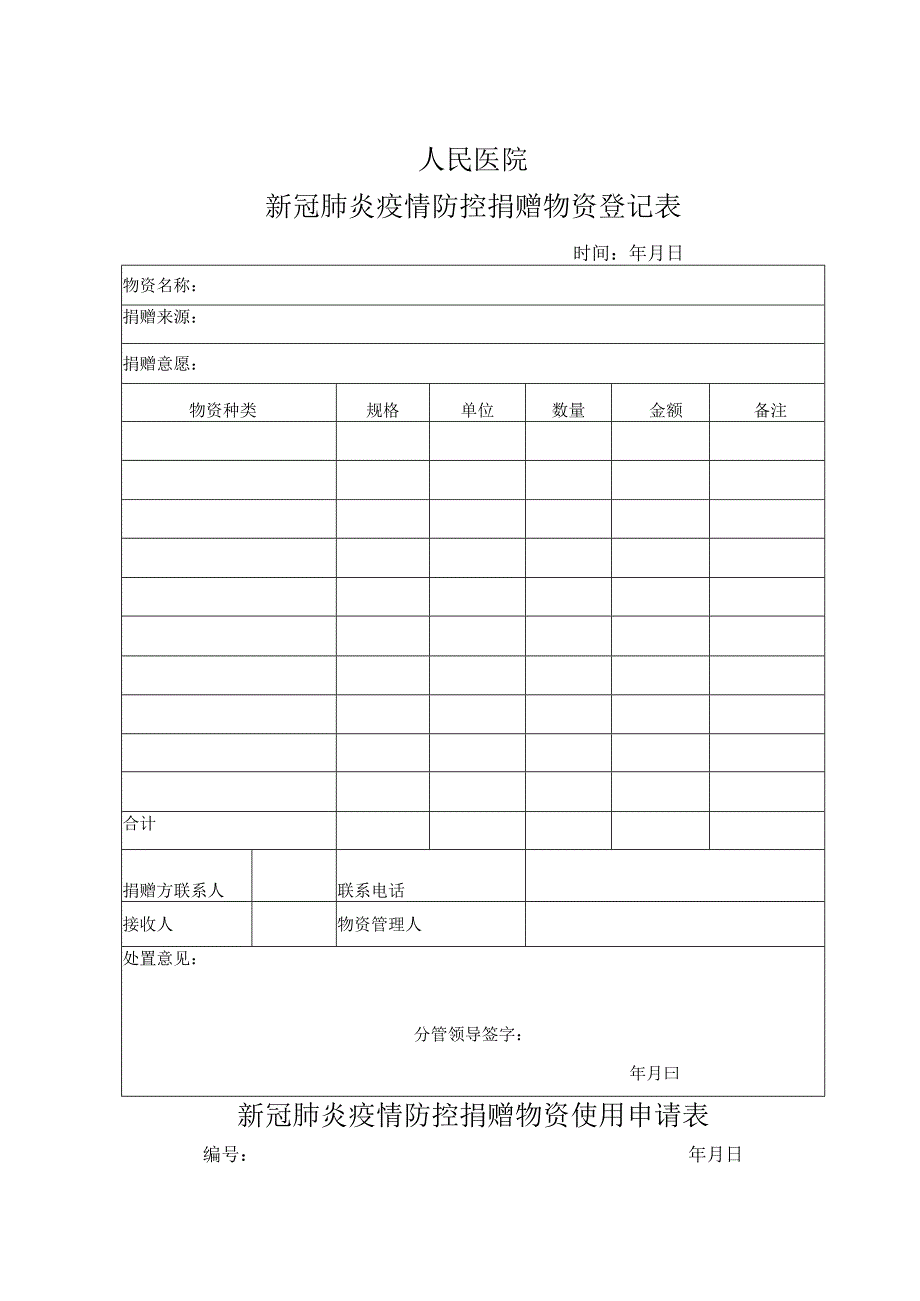 医院新冠肺炎疫情防控捐赠物资管理暂行办法.docx_第3页