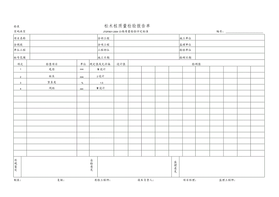 松木桩质量检验报告单.docx_第1页