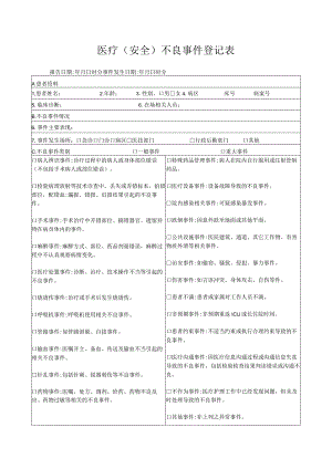 医疗(安全)不良事件登记表.docx