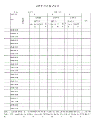 分级巡视单护士巡视病房记录单.docx