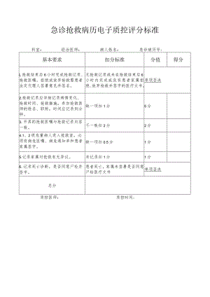 急诊抢救病历电子质控评分标准.docx