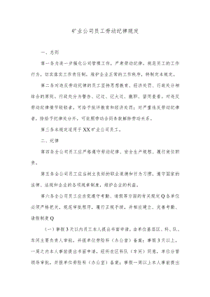 矿厂员工劳动纪律规定.docx