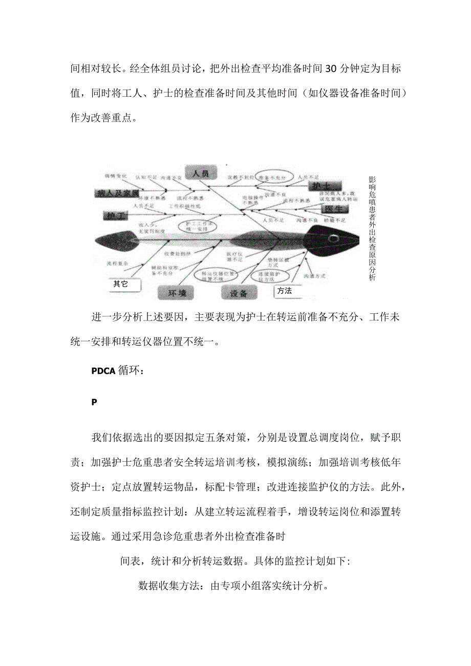 急诊科运用PDCA循环缩短急诊室危重患者外出检查准备时间.docx_第2页