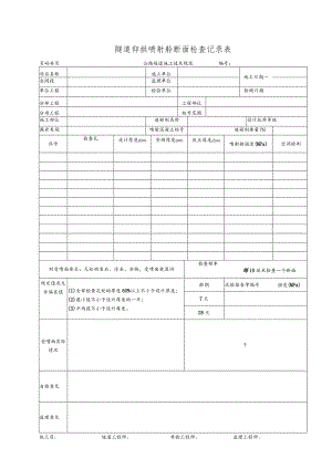 隧道仰拱喷射砼断面检查记录表.docx