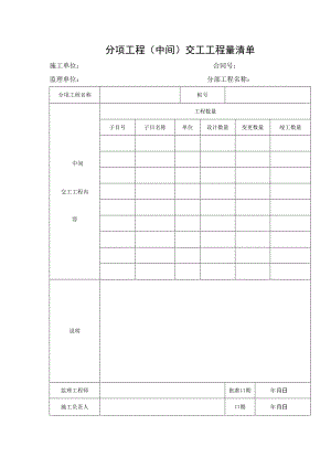 分项工程（中间）交工工程量清单.docx