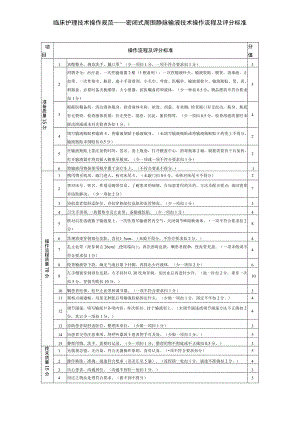 临床护理技术操作规范——密闭式周围静脉输液技术操作流程及评分标准.docx