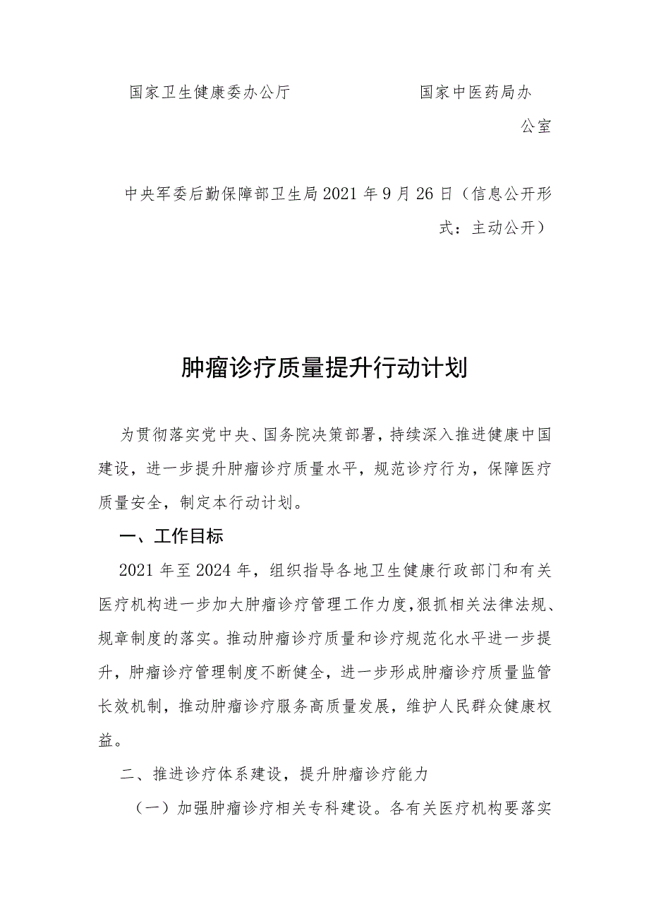 关于印发肿瘤诊疗质量提升行动计划的通知.docx_第2页