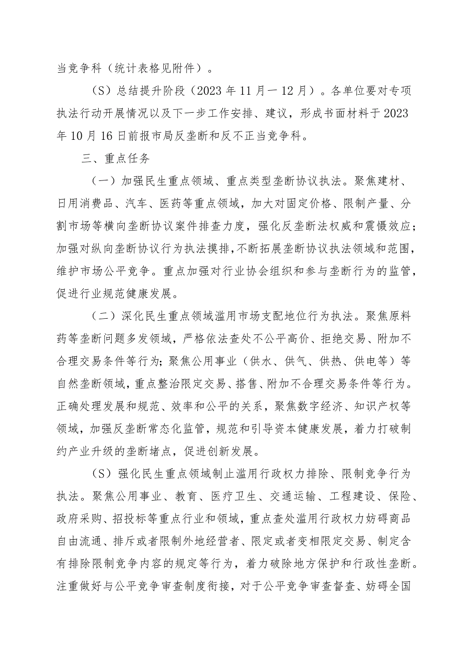 XX市市场监督管理局开展民生领域反垄断执法专项行动方案.docx_第2页