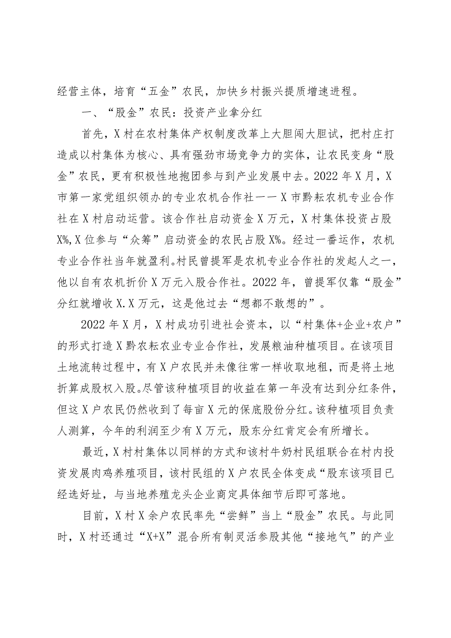 XX村探索乡村振兴新路调查报告.docx_第2页