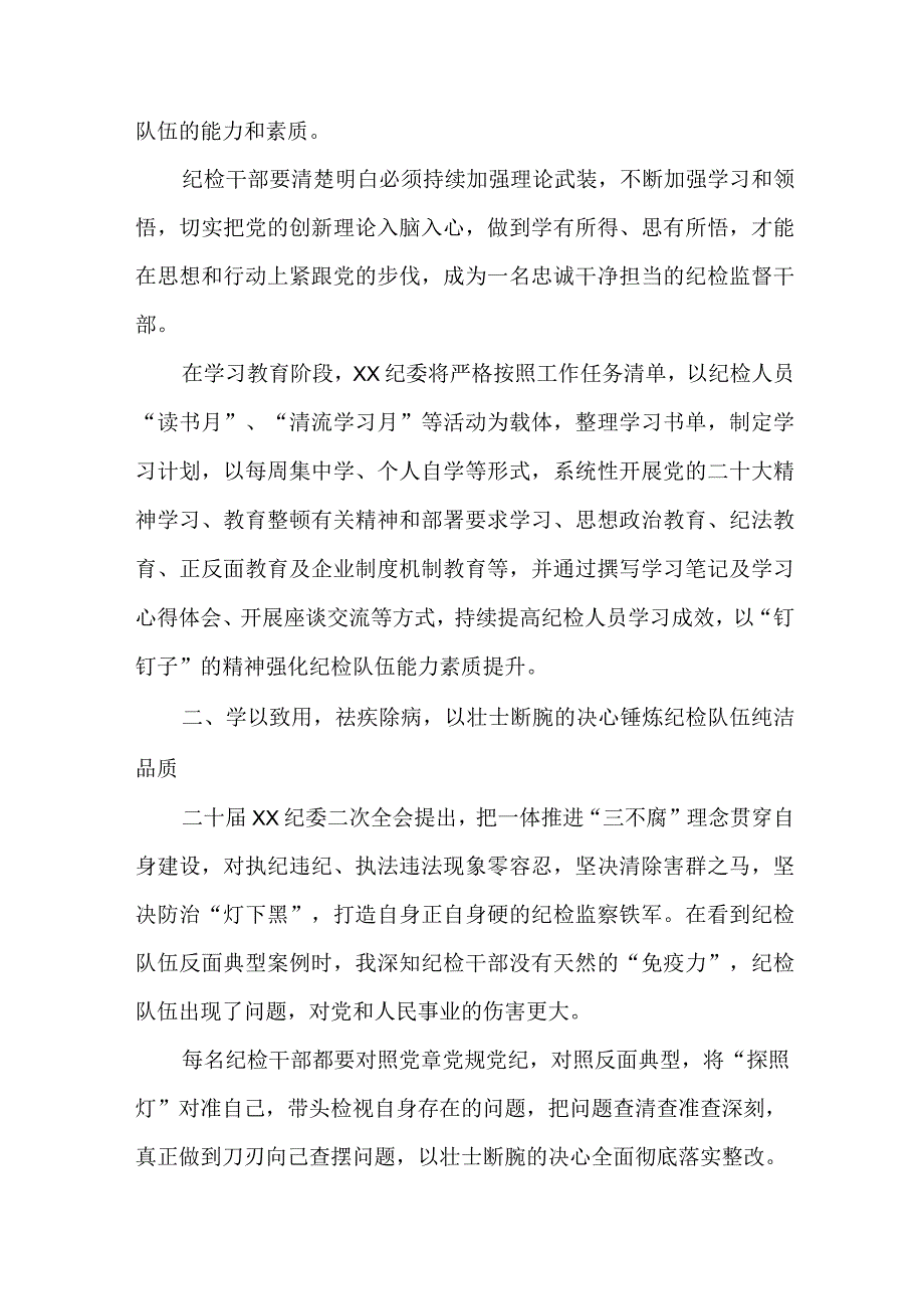 央企单位2023年纪检监察干部队伍教育整顿工作总结 精编5份.docx_第2页