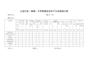 工业行业（领域）今冬明春安全生产大会战统计表.docx