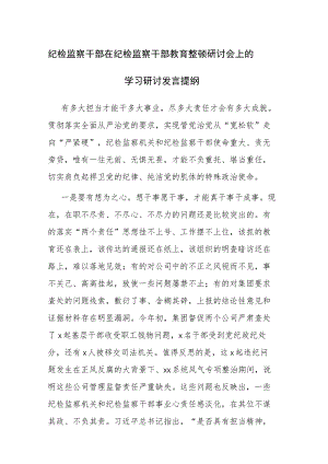 2023年纪检监察教育整顿交流研讨发言材料参考范文3篇.docx