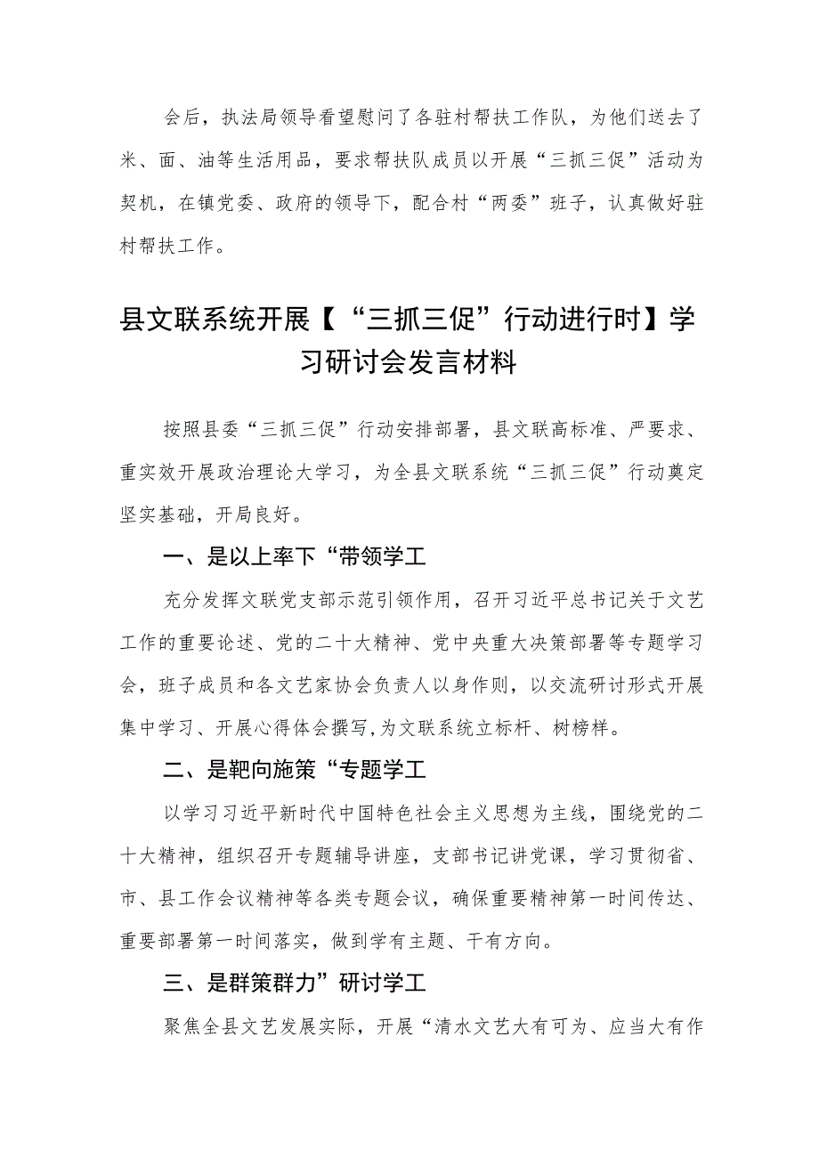 执法局领导【“三抓三促”行动进行时】会议发言材料（3篇）.docx_第2页