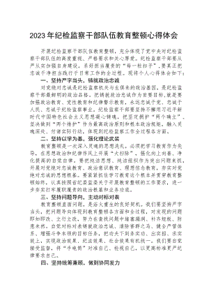 2023年纪检监察干部队伍教育整顿个人心得体会范文(共三篇).docx