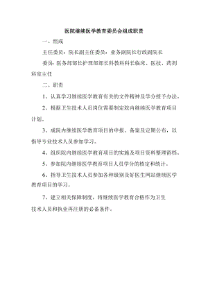 医院继续医学教育委员会组成职责.docx