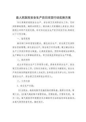 县人民医院安全生产百日攻坚行动实施方案.docx