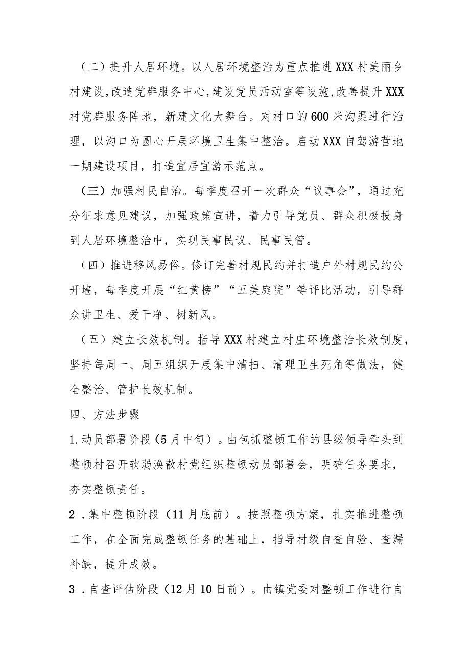 2023年某镇关于软弱涣散村党组织整顿工作方案.docx_第2页