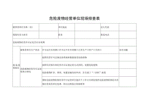 危险废物经营单位现场排查表.docx