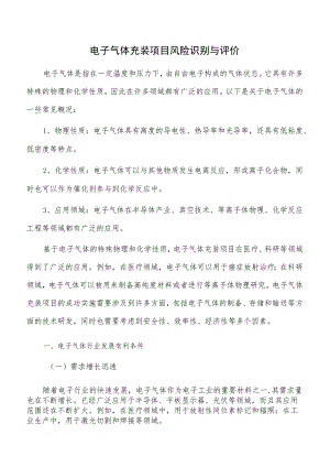 电子气体充装项目风险识别与评价.docx