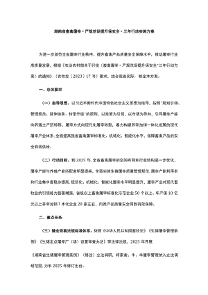 湖南省畜禽屠宰“严规范促提升保安全”三年行动实施方案.docx