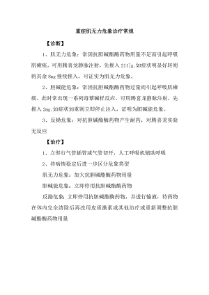 重症肌无力危象诊疗常规.docx