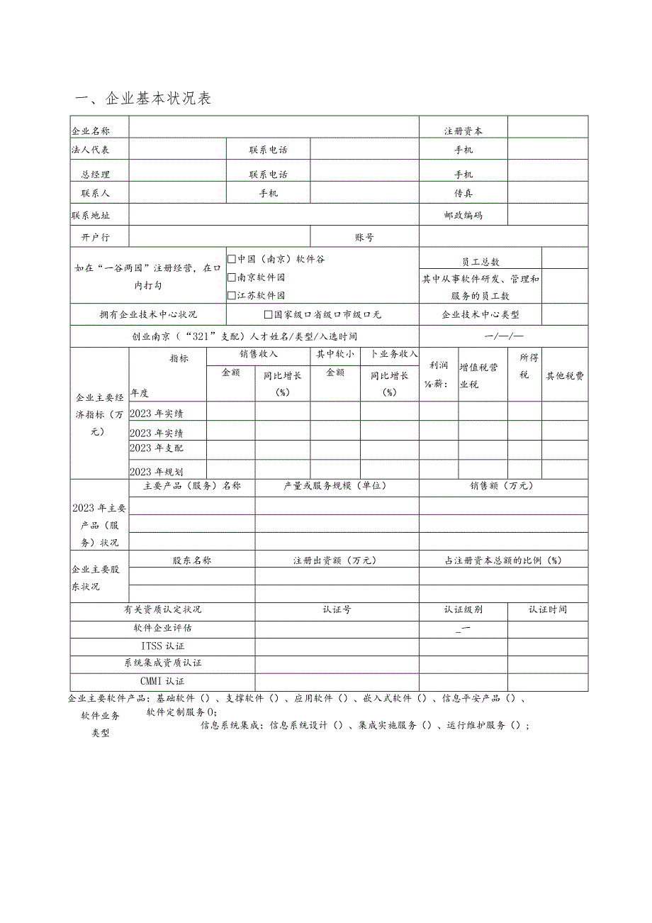 2023年南京新设立软件企业开发项目补助专项申请书.docx_第2页