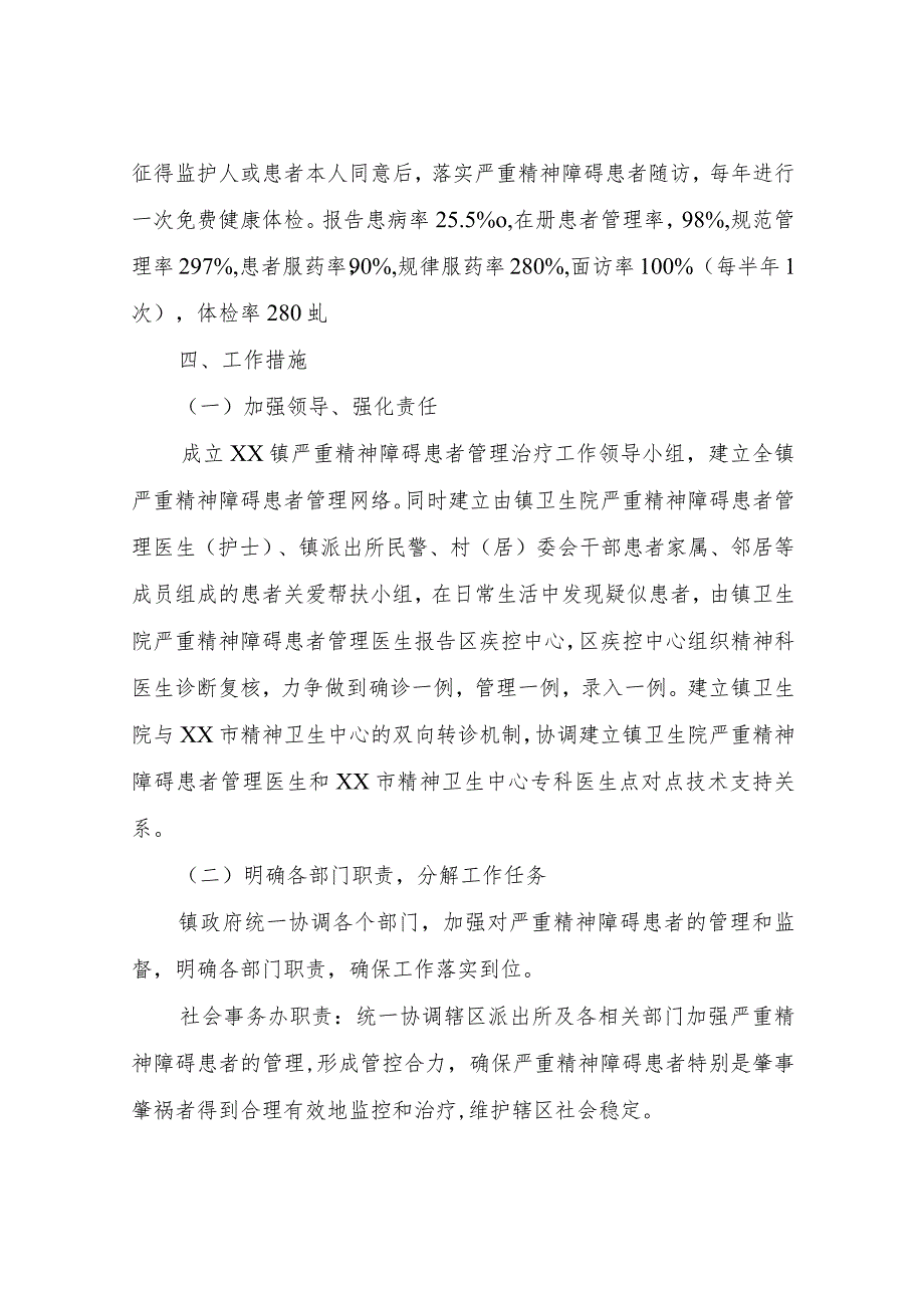 XX镇2023年严重精神障碍患者管理治疗工作实施方案.docx_第2页