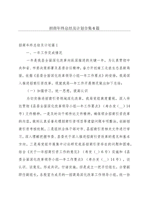 招商年终总结及计划合集6篇.docx