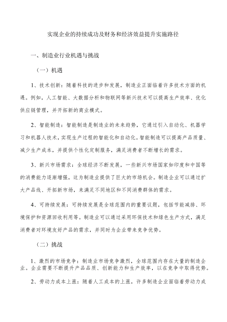 实现企业的持续成功及财务和经济效益提升实施路径.docx_第1页