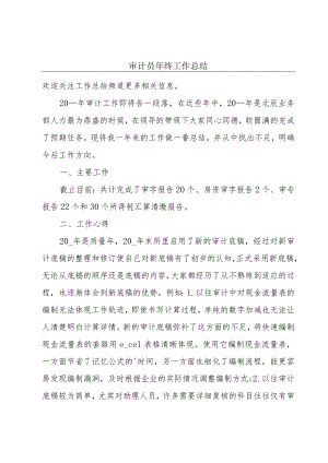 审计员年终工作总结.docx