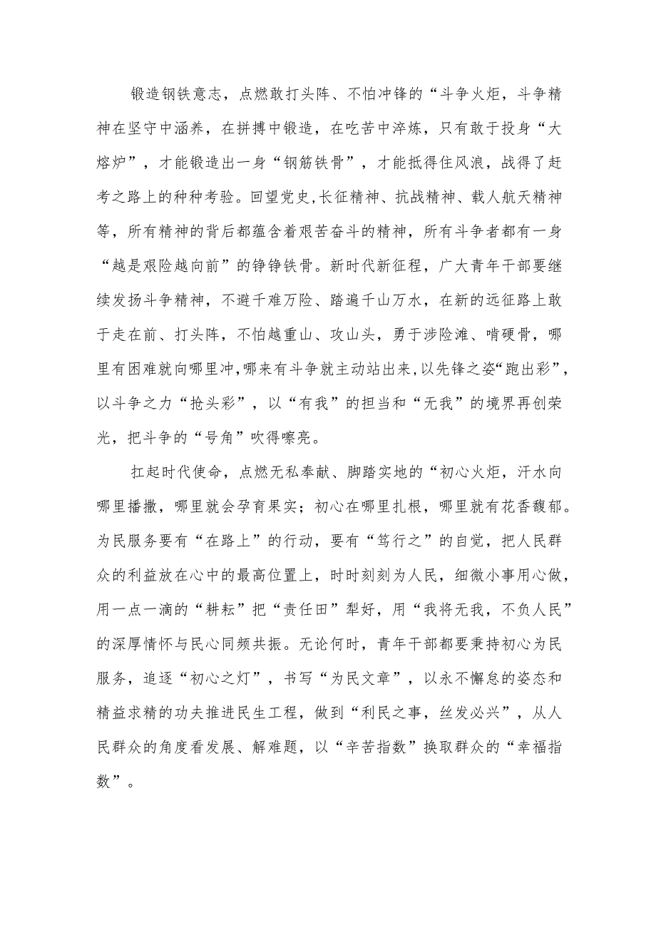 在中南海同团中央新一届领导班子成员集体谈话并发表重要讲话学习心得体会3篇.docx_第2页