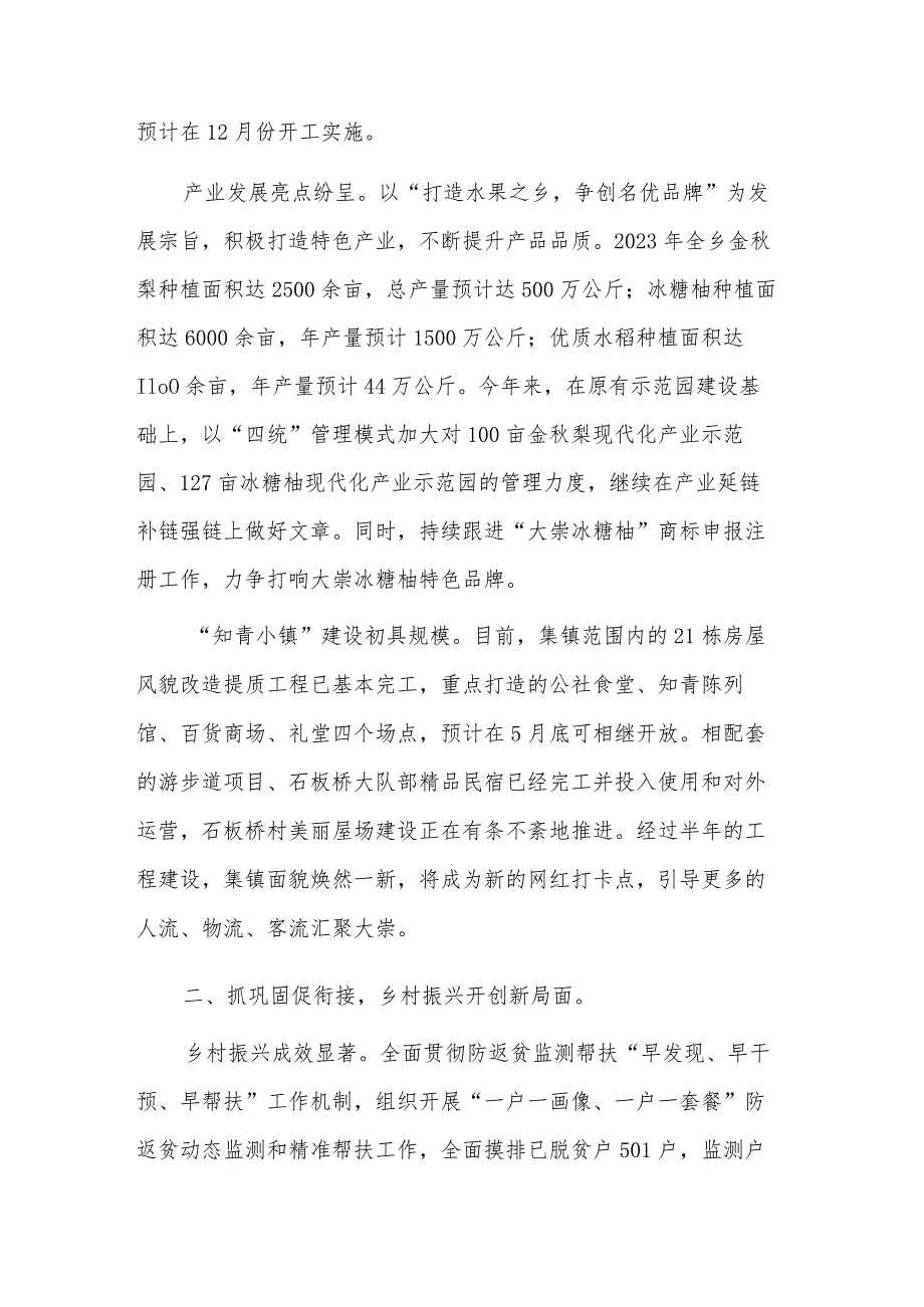 镇政府2023年上半年工作总结及下半工作安排范文.docx_第2页