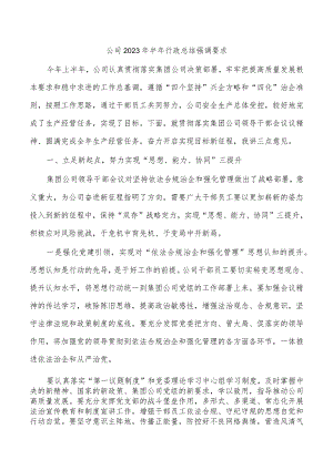 公司2023年半年行政总结强调要求.docx