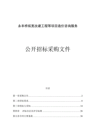 学院路（望童路-联丰路）工程等项目造价咨询服务招标文件.docx