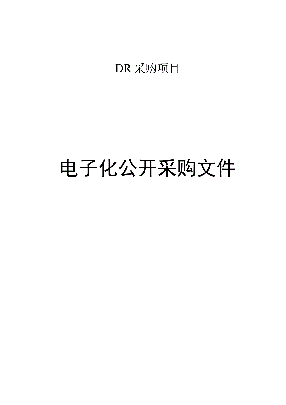 DR采购项目招标文件.docx_第1页