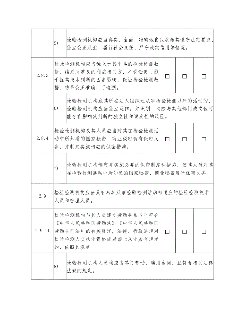 机动车检验机构内部审核表（依据评审准则和补充要求）.docx_第2页