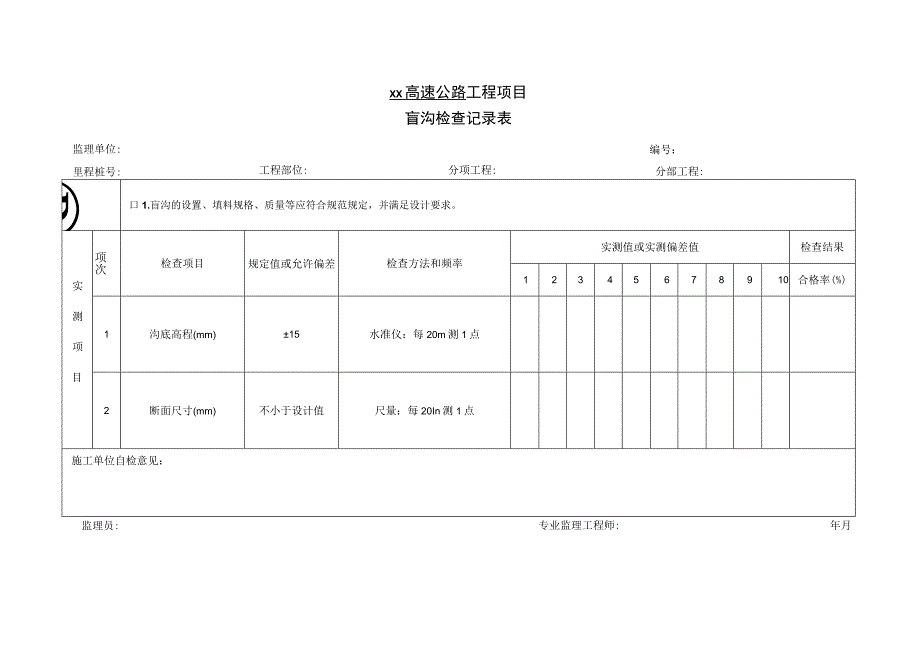 盲沟检查记录表.docx_第1页