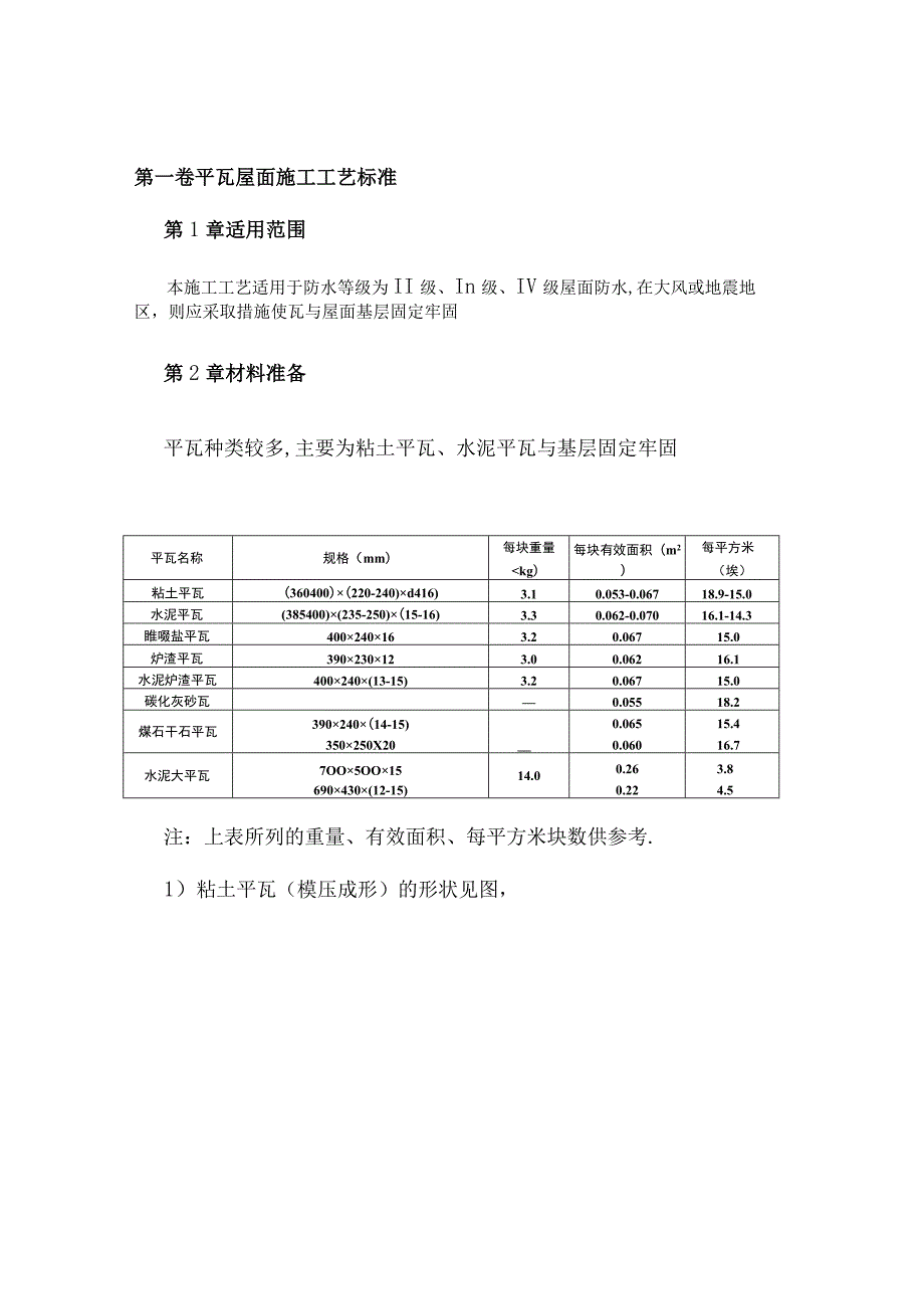 平瓦屋面施工工艺标准工程文档范本.docx_第1页