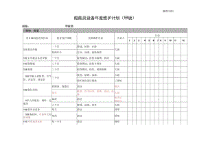 船舶及设备年度维护计划汇总.docx