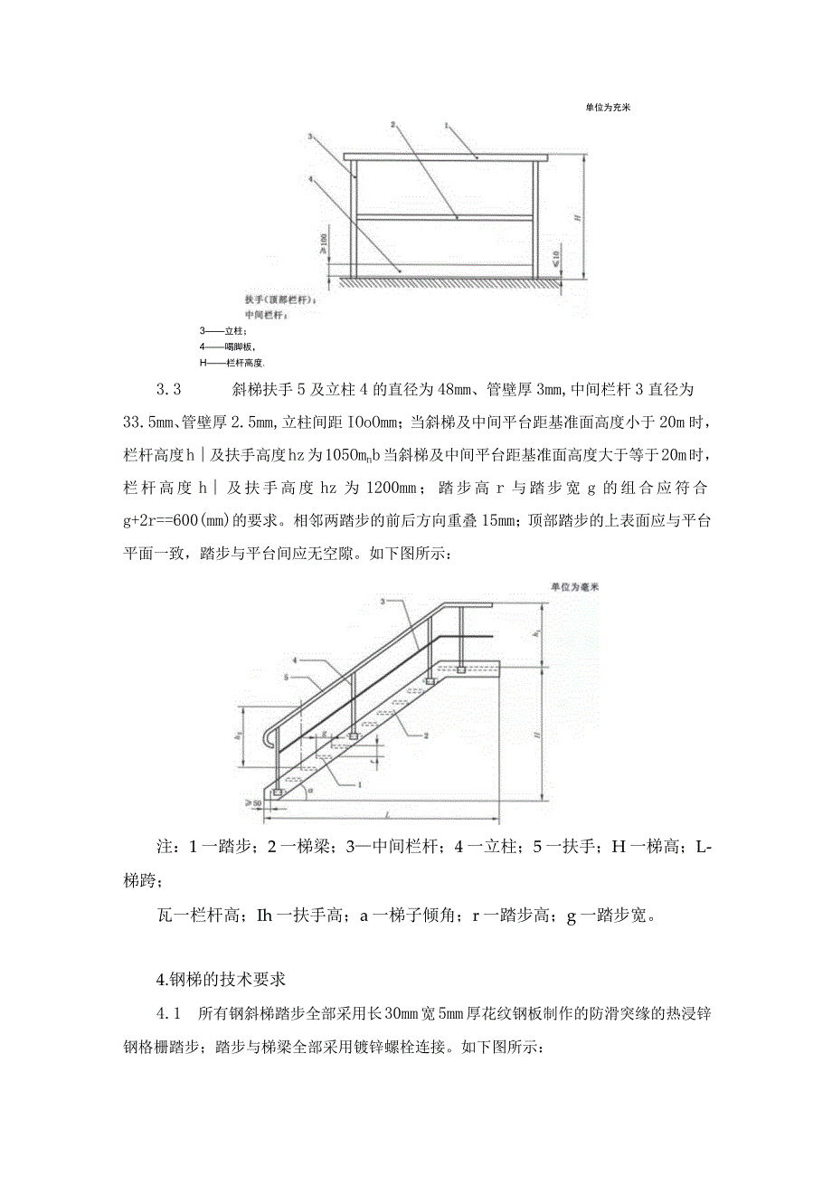 生产建筑及设备钢平台、栏杆、钢梯及扶手通用技术要求.docx_第2页