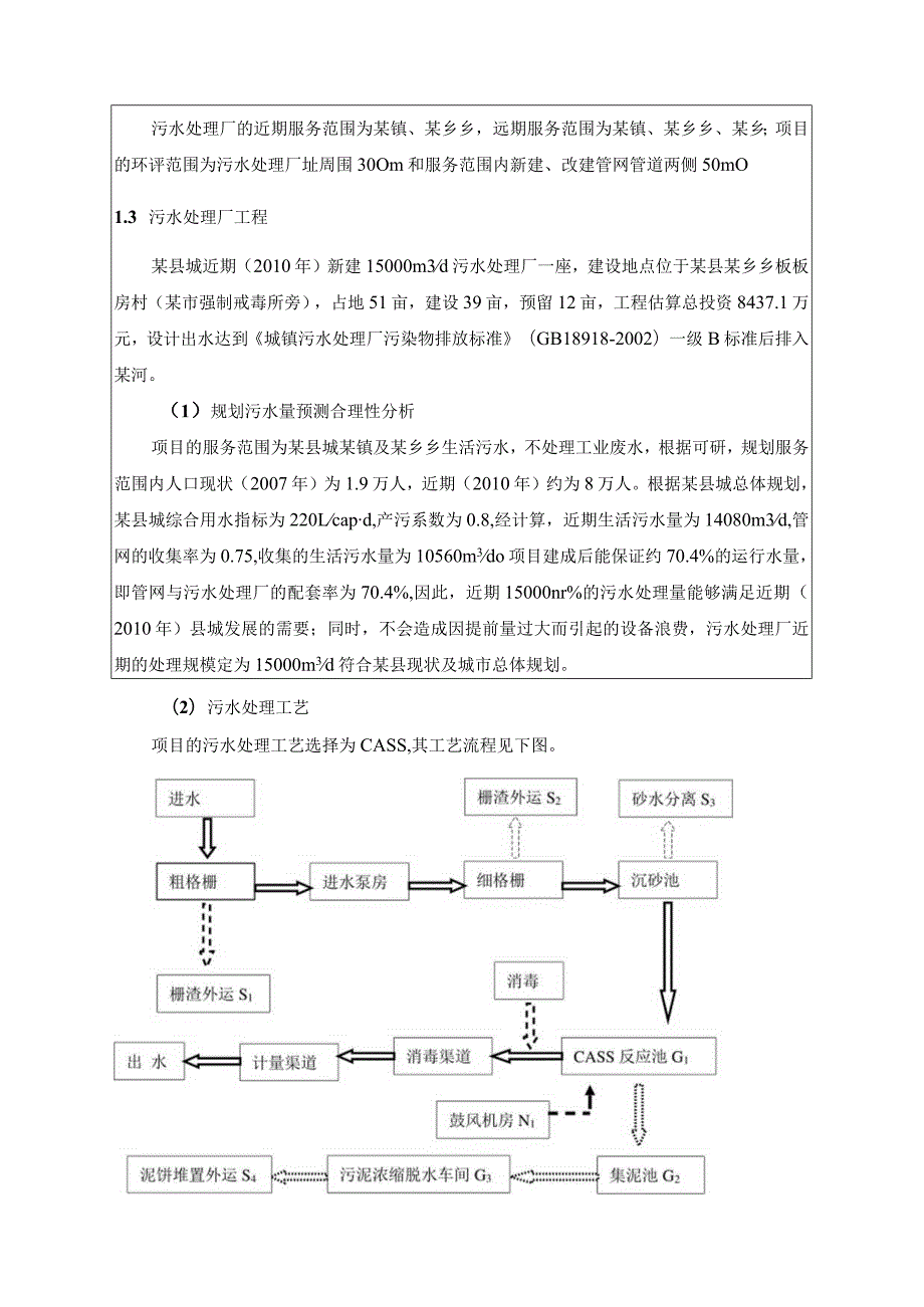 污水处理厂及配套管网工程建设项目工程分析.docx_第2页