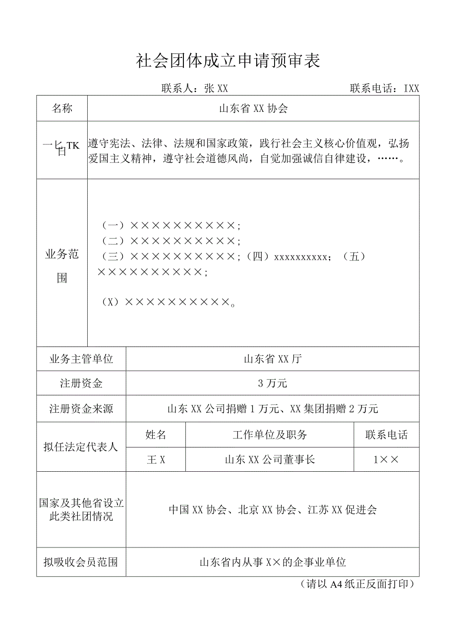 社会团体成立申请预审表.docx_第1页