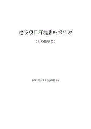 体育用品生产项目环境影响报告表.docx