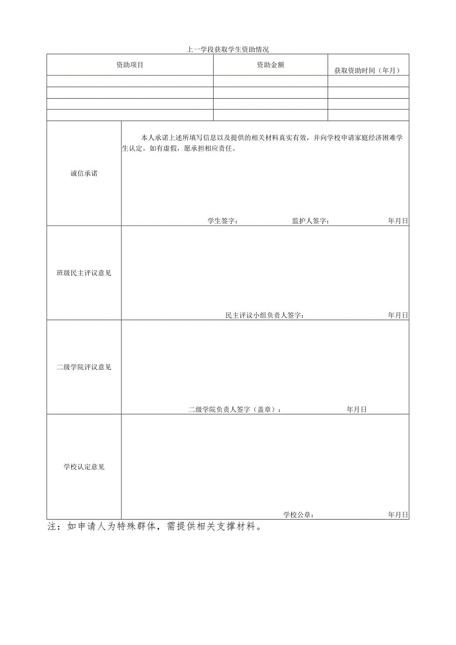 湖南商务职业技术学院家庭经济困难学生认定申请表.docx_第3页